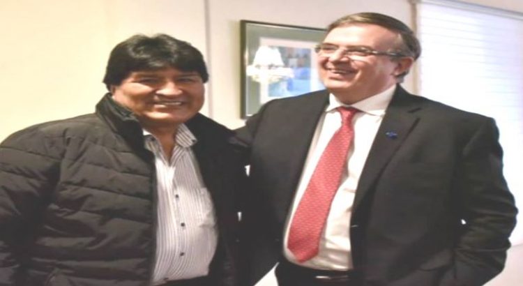 Marcelo Ebrard se reúne con Evo Morales