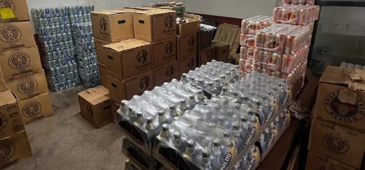 Fuerte decomiso de “chelas piratas” en Laredo