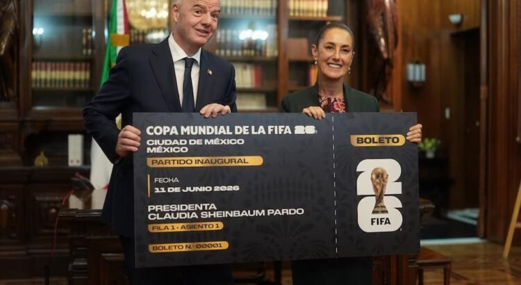 Gianni Infantino, presidente de la FIFA, visitó a Claudia Sheinbaum